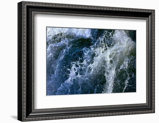 Oceanic Waves during Storm. Water Roll Forward and Boils at Shore. Tidal Bore Broke in Ugly Sea.-Maksimilian-Framed Photographic Print