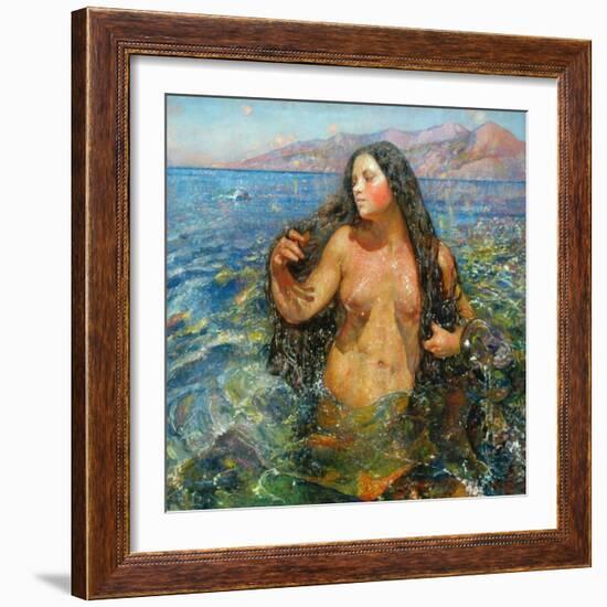 Oceanid (Oil on Canvas)-Annie Louisa Swynnerton-Framed Giclee Print