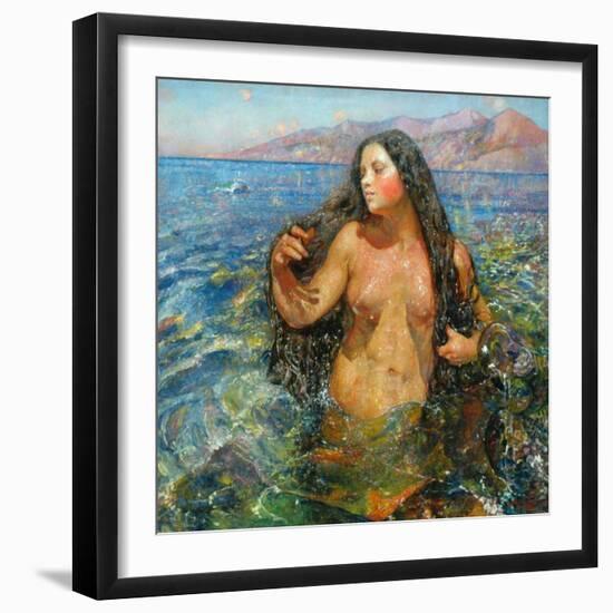 Oceanid (Oil on Canvas)-Annie Louisa Swynnerton-Framed Giclee Print