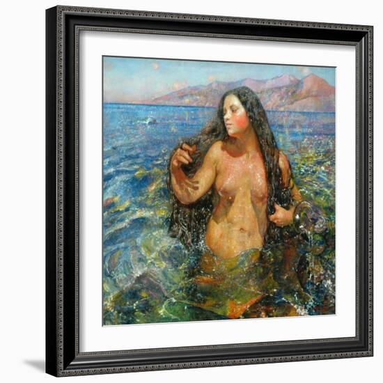 Oceanid (Oil on Canvas)-Annie Louisa Swynnerton-Framed Giclee Print