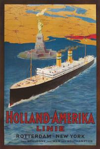 Oceanliner, Statue of Liberty, New York City