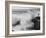 Oceanographer Willard Bascom Standing on a Rock while Observing the Crashing Surf-Bill Ray-Framed Photographic Print