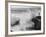 Oceanographer Willard Bascom Standing on a Rock while Observing the Crashing Surf-Bill Ray-Framed Photographic Print