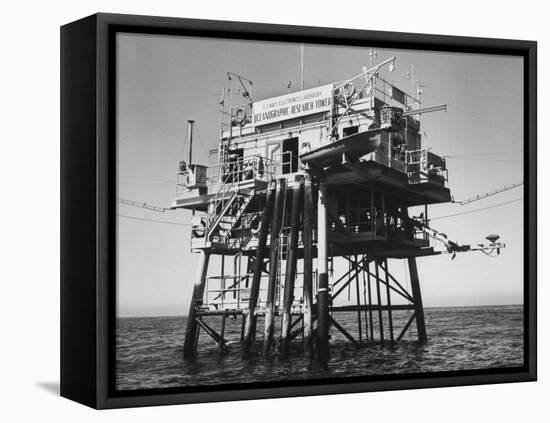 Oceanographic Research Tower Utilizing Electronic Equipment-null-Framed Premier Image Canvas