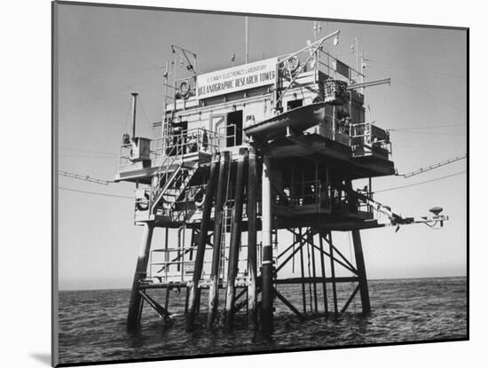 Oceanographic Research Tower Utilizing Electronic Equipment-null-Mounted Photographic Print