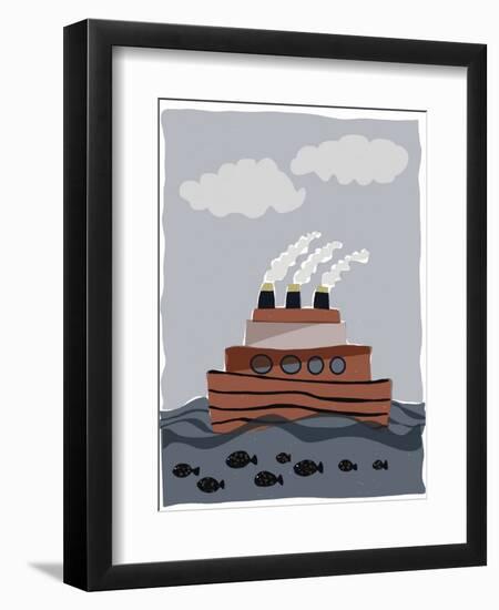 Oceans Ahoy I-Rob Delamater-Framed Art Print