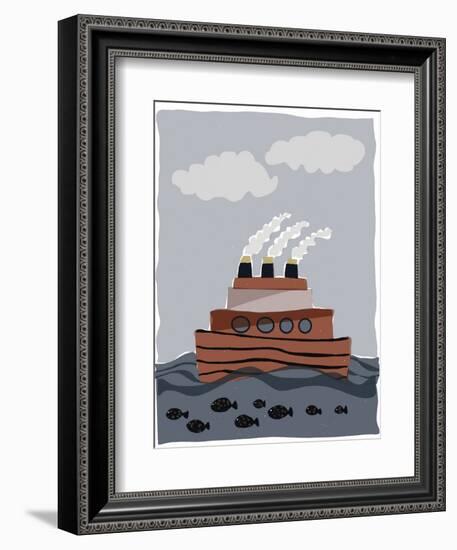 Oceans Ahoy I-Rob Delamater-Framed Art Print