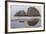 Oceanside, Oregon. Three Arch Rocks Seen from the Beach at Low Tide-Michael Qualls-Framed Photographic Print