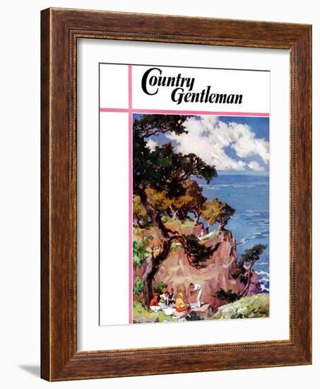 "Oceanside Picnic," Country Gentleman Cover, February 1, 1939-G. Kay-Framed Giclee Print