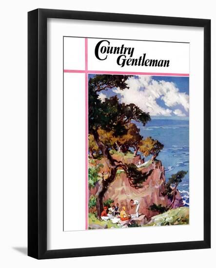 "Oceanside Picnic," Country Gentleman Cover, February 1, 1939-G. Kay-Framed Giclee Print