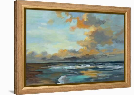 Oceanside Sunset-Silvia Vassileva-Framed Stretched Canvas