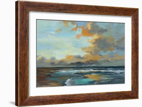 Oceanside Sunset-Silvia Vassileva-Framed Art Print