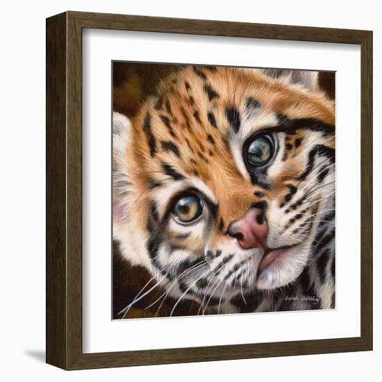 Ocelot Kitten-Sarah Stribbling-Framed Giclee Print