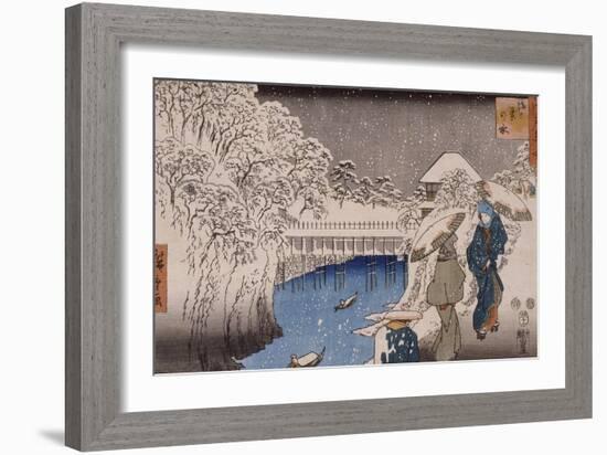 Ochanomizu-Ando Hiroshige-Framed Giclee Print