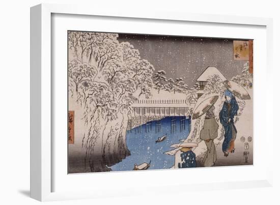 Ochanomizu-Ando Hiroshige-Framed Giclee Print