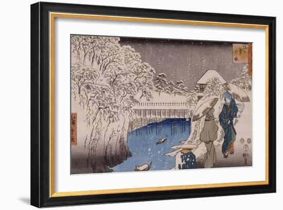 Ochanomizu-Ando Hiroshige-Framed Giclee Print