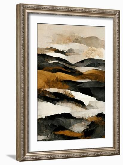 Ochre and Beige Mountains-Treechild-Framed Giclee Print