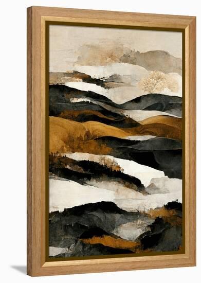 Ochre and Beige Mountains-Treechild-Framed Premier Image Canvas