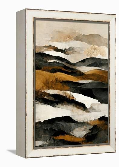 Ochre and Beige Mountains-Treechild-Framed Premier Image Canvas