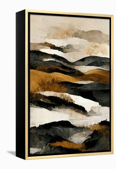 Ochre and Beige Mountains-Treechild-Framed Premier Image Canvas