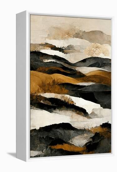 Ochre and Beige Mountains-Treechild-Framed Premier Image Canvas