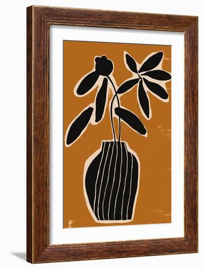 Ochre Still Life No 2-Treechild-Framed Giclee Print