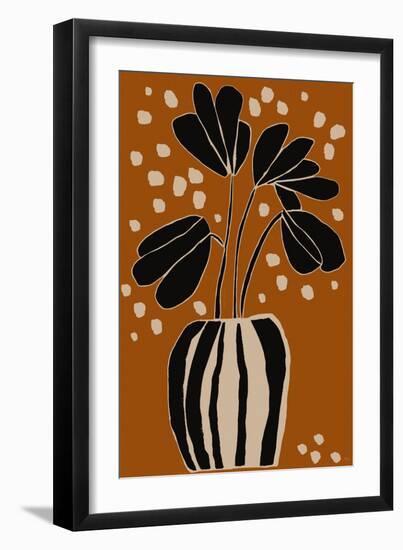 Ochre Still Life No 4-Treechild-Framed Giclee Print