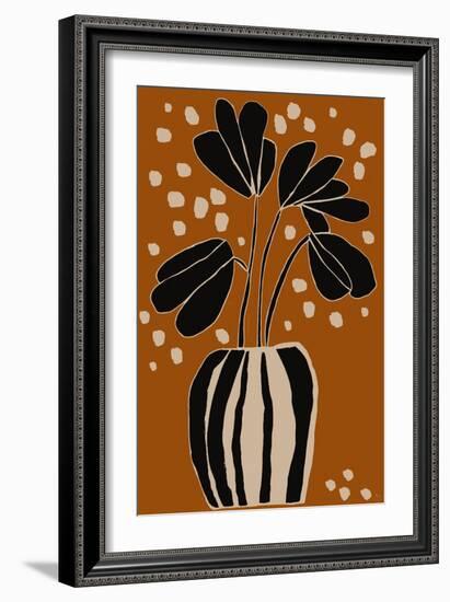 Ochre Still Life No 4-Treechild-Framed Giclee Print