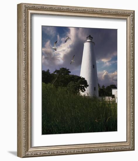 Ocracoke Light II-Steve Hunziker-Framed Art Print