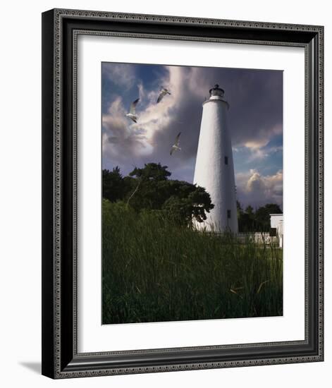 Ocracoke Light II-Steve Hunziker-Framed Art Print