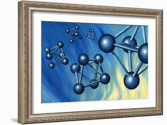 Octahedral Molecular Models, Artwork-Richard Bizley-Framed Photographic Print