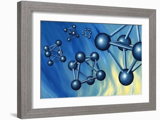 Octahedral Molecular Models, Artwork-Richard Bizley-Framed Photographic Print