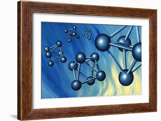 Octahedral Molecular Models, Artwork-Richard Bizley-Framed Photographic Print