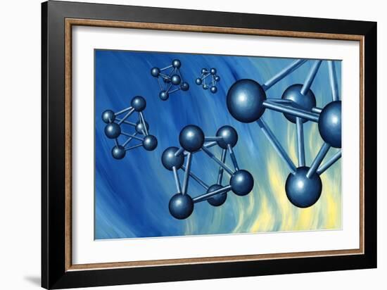 Octahedral Molecular Models, Artwork-Richard Bizley-Framed Photographic Print