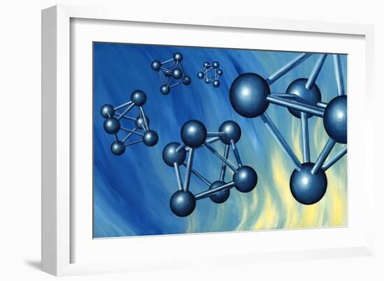 Octahedral Molecular Models, Artwork-Richard Bizley-Framed Photographic Print