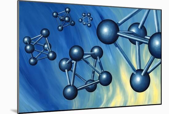 Octahedral Molecular Models, Artwork-Richard Bizley-Mounted Photographic Print