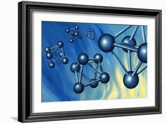 Octahedral Molecular Models, Artwork-Richard Bizley-Framed Photographic Print