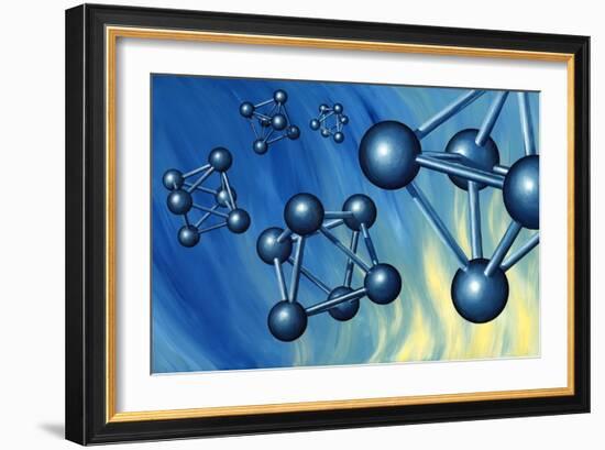 Octahedral Molecular Models, Artwork-Richard Bizley-Framed Photographic Print