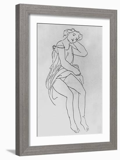 Octave Mirbeau. the Garden of Torture, Drawing by Auguste Rodin (1902)-Auguste Rodin-Framed Giclee Print