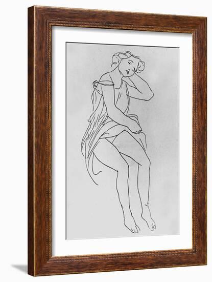 Octave Mirbeau. the Garden of Torture, Drawing by Auguste Rodin (1902)-Auguste Rodin-Framed Giclee Print