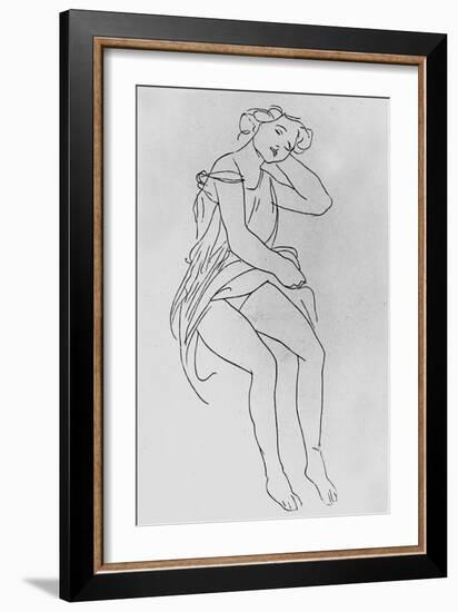 Octave Mirbeau. the Garden of Torture, Drawing by Auguste Rodin (1902)-Auguste Rodin-Framed Giclee Print