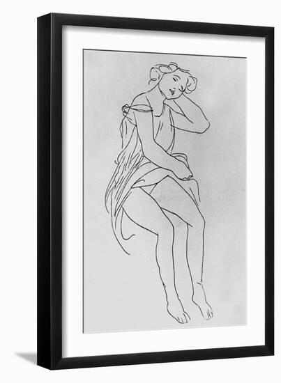 Octave Mirbeau. the Garden of Torture, Drawing by Auguste Rodin (1902)-Auguste Rodin-Framed Giclee Print