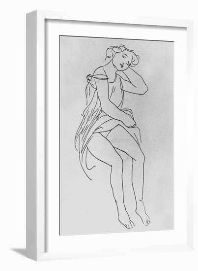 Octave Mirbeau. the Garden of Torture, Drawing by Auguste Rodin (1902)-Auguste Rodin-Framed Giclee Print