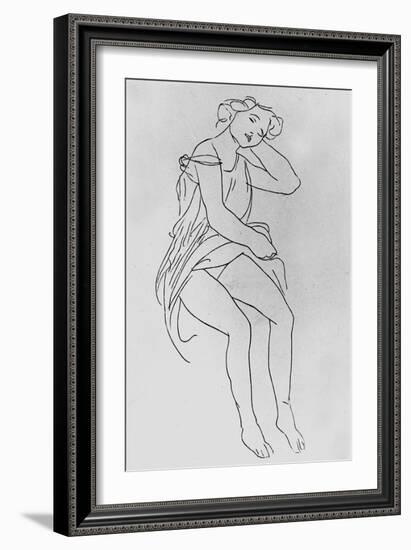 Octave Mirbeau. the Garden of Torture, Drawing by Auguste Rodin (1902)-Auguste Rodin-Framed Giclee Print