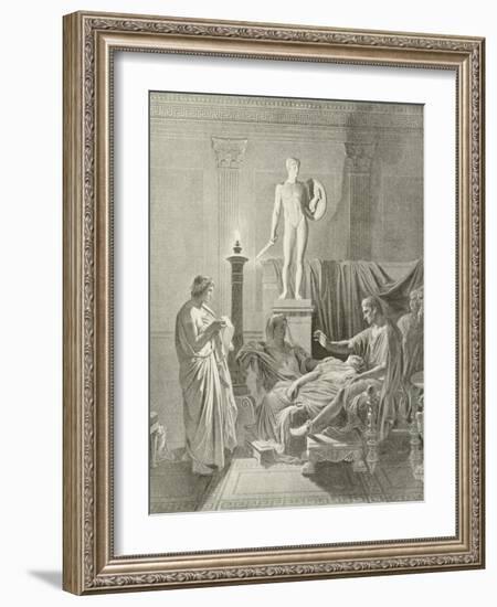 Octavia Overcomme by Virgil's Verses-Jean-Auguste-Dominique Ingres-Framed Giclee Print