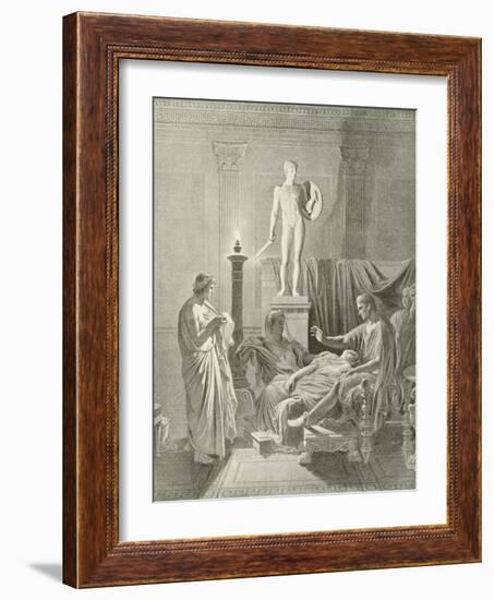 Octavia Overcomme by Virgil's Verses-Jean-Auguste-Dominique Ingres-Framed Giclee Print