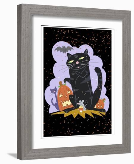 October Cat-null-Framed Giclee Print