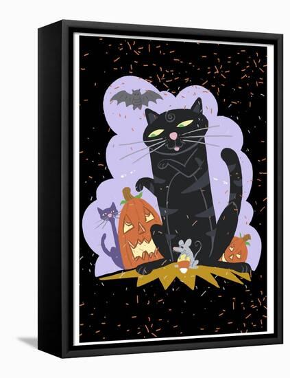 October Cat-null-Framed Premier Image Canvas