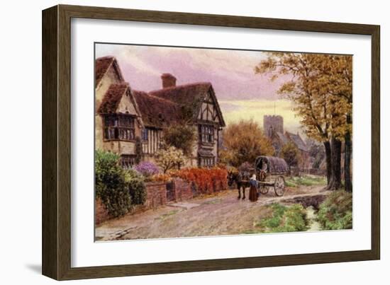 October Evening at Steventon, Berkshire-Alfred Robert Quinton-Framed Giclee Print