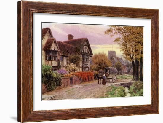 October Evening at Steventon, Berkshire-Alfred Robert Quinton-Framed Giclee Print